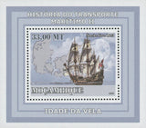 Maritime Transport History Norske Iowe Sailboat Mini Sov. Sheet MNH