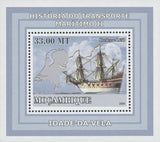 Maritime Transport History Brederoe Sailboat Mini Sov. Sheet MNH