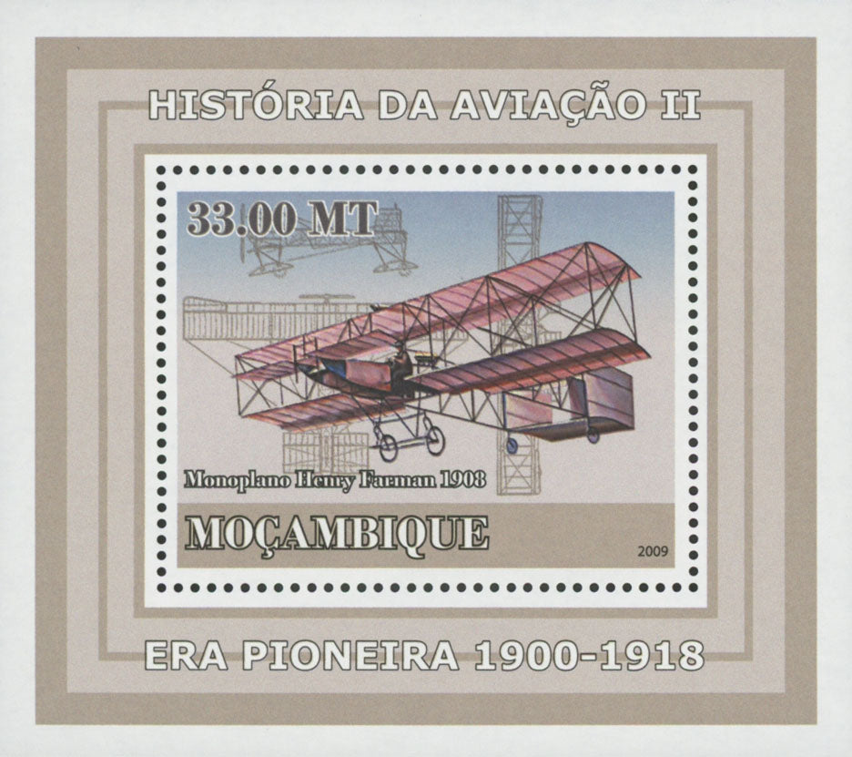 Aviation History Henry Farman Pioneer Mini Souvenir Sheet Stamp Mint NH MNH