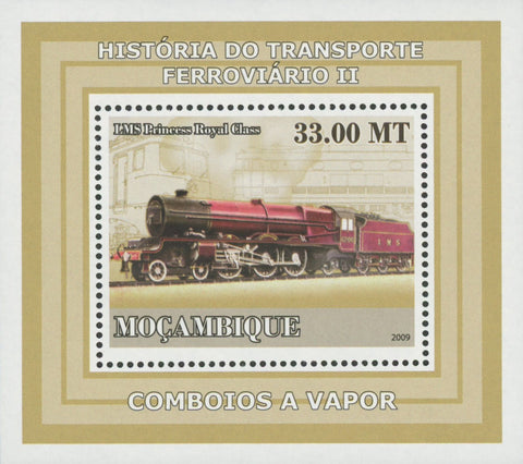 Rail Transport Steam Train LMS Princess Royal Mini Sov. Sheet MNH