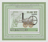 Rail Transport First Steam Train Trevithick Mini Sov. Sheet MNH