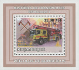 Special Transport History Firefighters Seania Mini Sov. Sheet MNH