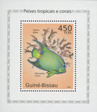 Tropical Fish Stamp And Corals Queen Angelfish Mini Sov. Sheet MNH