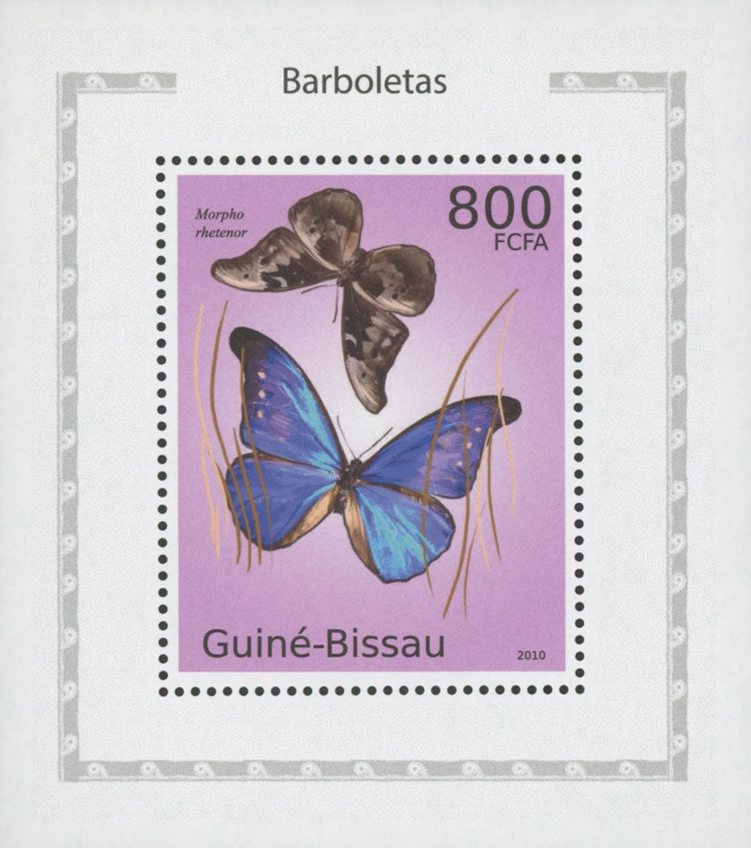 Butterflies Stamp Rhetenor Morpho Mini Souvenir Sheet MNH