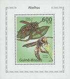 Bees Stamp Insect Cerceris Polistes Mini Souvenir Sheet MNH