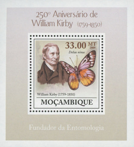 William Kirby Delias Ninus Entomology Mini Sov. Sheet MNH