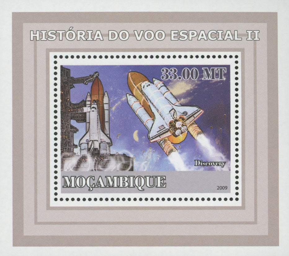 Space Flight Discovery Mini Sov. Sheet MNH