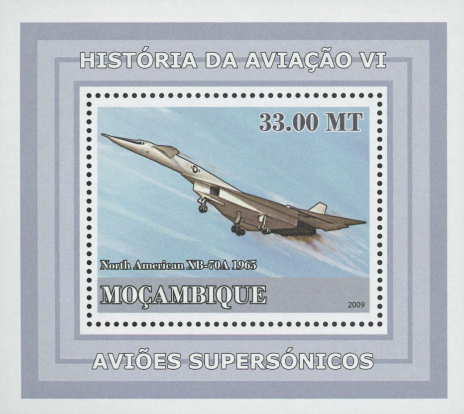 Supersonic Planes North American XB-70A Mini Sov. Sheet MNH