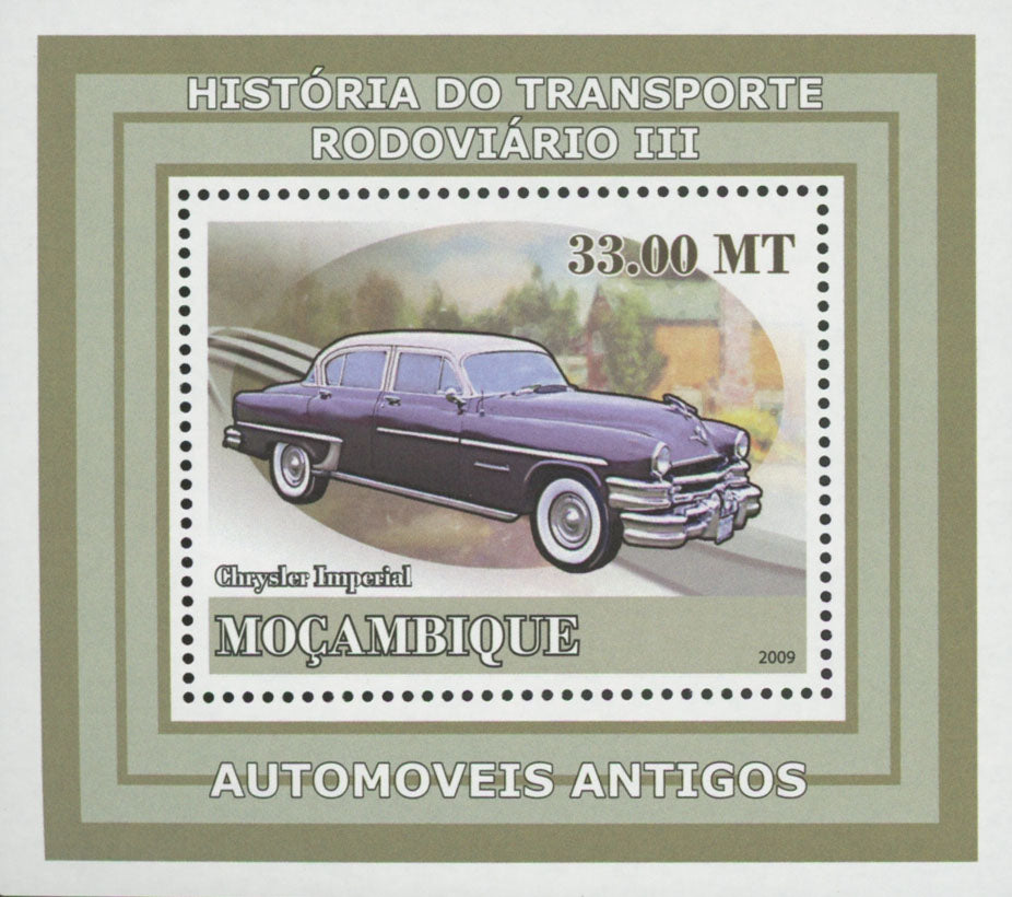 Road Transport Antique Cars Chrysler Mini Sov. Sheet MNH