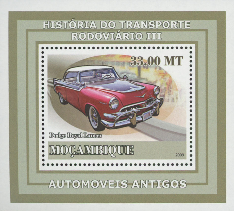 Road Transport Antique Cars Dodge Royal Mini Sov. Sheet MNH