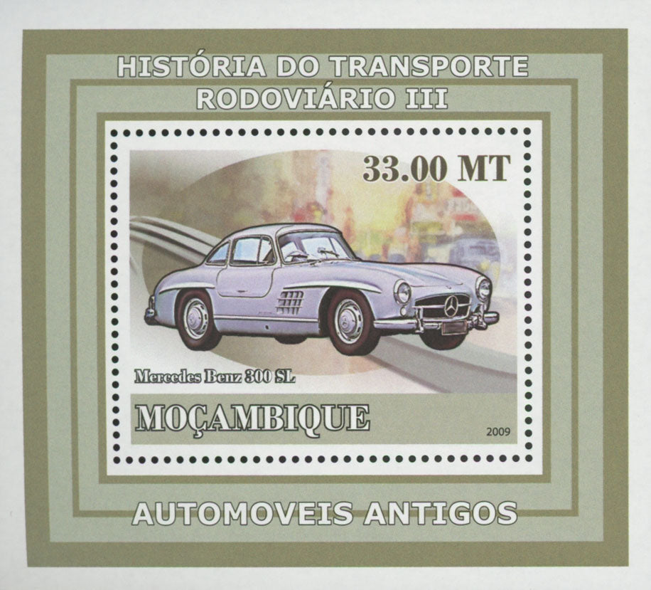 Road Transport Antique Cars Mercedes Benz Mini Sov. Sheet MNH