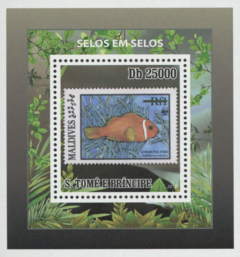 Stamp in Stamp Maldives Anemone Fish Mini Sov. Sheet MNH