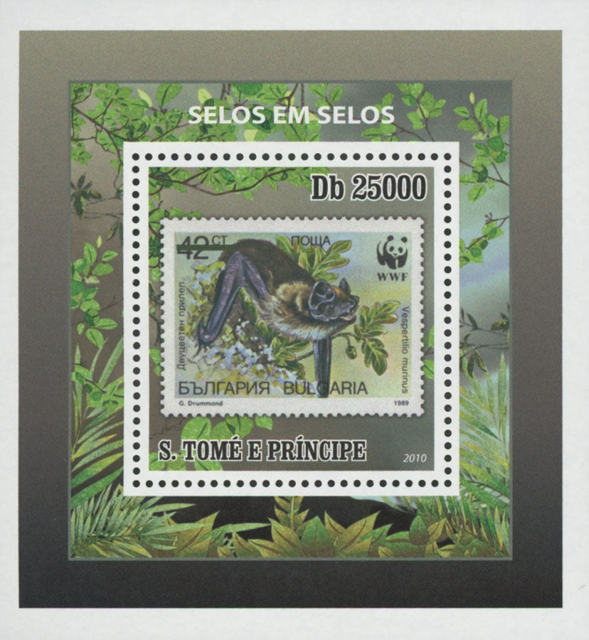 Stamp in Stamp Bats WWF Mini Sov. Sheet MNH