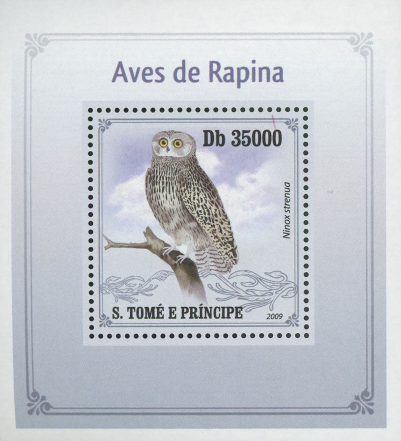 Birds of Prey Ninox Owl Mini Sov. Sheet MNH