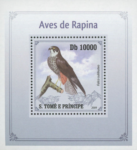 Birds of prey raptors Eurasian hobby Mini Sheet MNH
