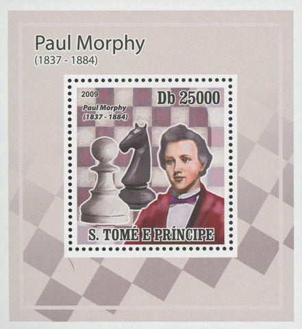 Paul Morphy Chess Knight Mini Sov. Sheet MNH
