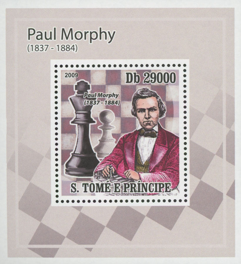 Paul Morphy Chess King Mini Sov. Sheet MNH