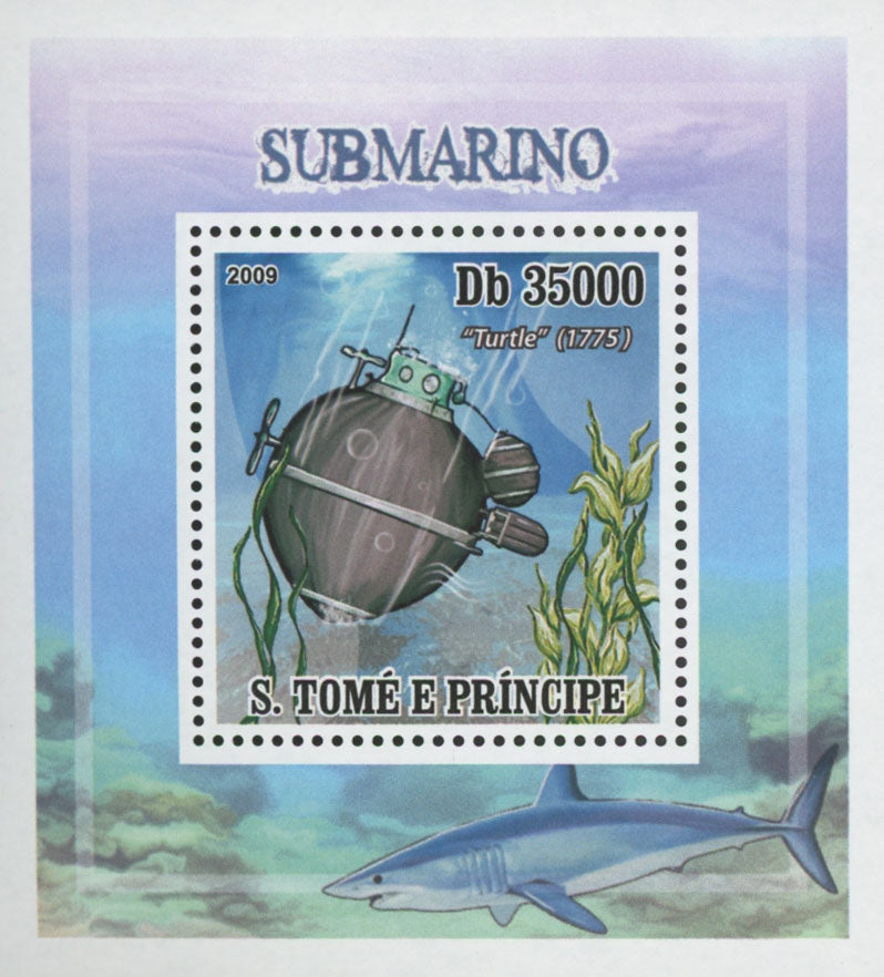 Submarines Turtle 1775 Mini Sov. Sheet Stamp MNH