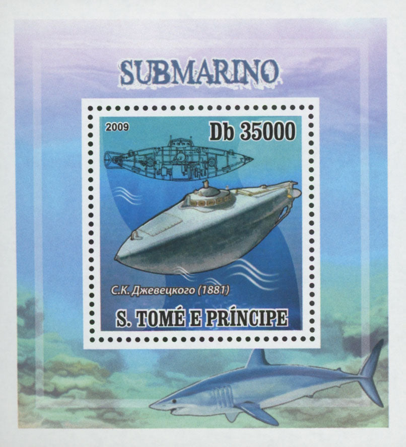 Submarines Mini Sov. Sheet Stamp MNH