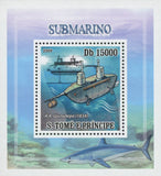 Submarines Russian 1834 Mini Sov. Sheet MNH