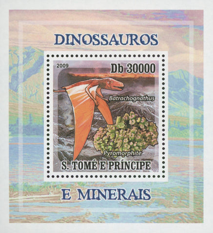 Dinosaur and Minerals Pyromorphite Mini Sov. Sheet MNH