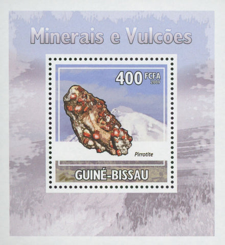 Minerals and Volcanos Stamp Pirrotite Stone Mini Sov. Sheet MNH