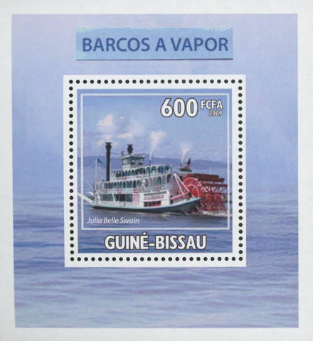 Steam Boats Stamp Transportation Julia Belle Swain Mini Sov. Sheet MNH