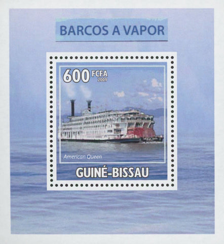 Steam Boats Stamp Transportation American Queen Mini Sov. Sheet MNH