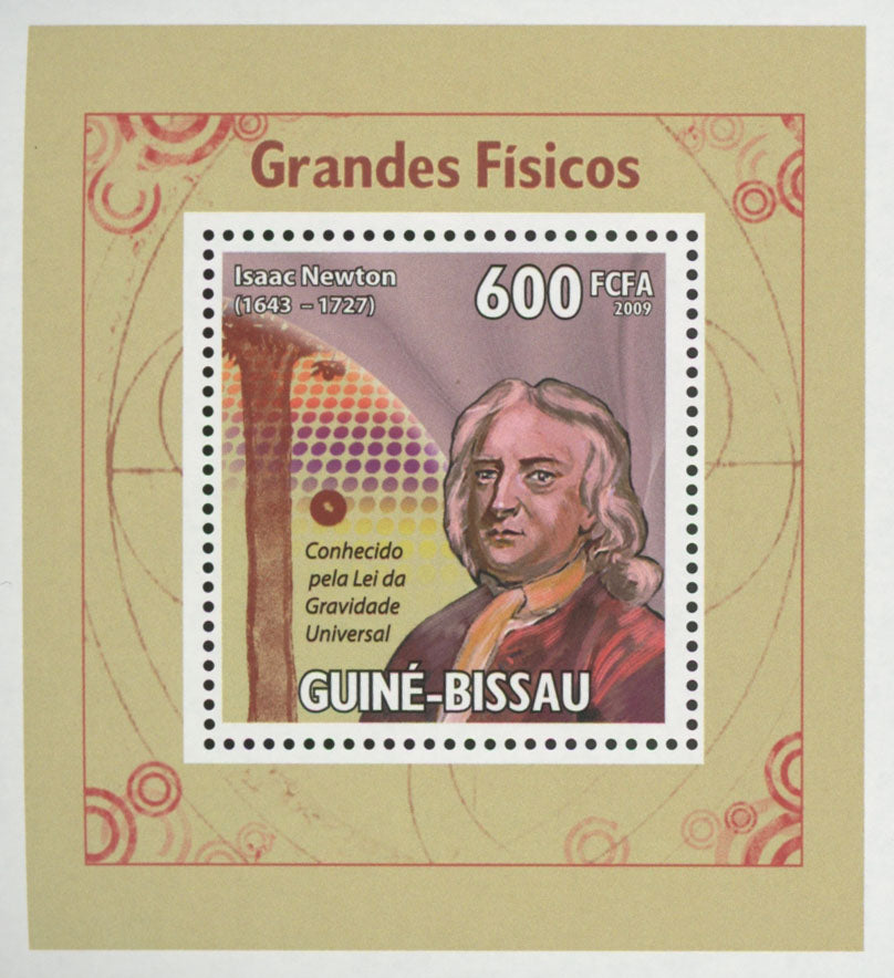 Isaac Newton Stamp Famous Physicist Mini Sov. Sheet MNH