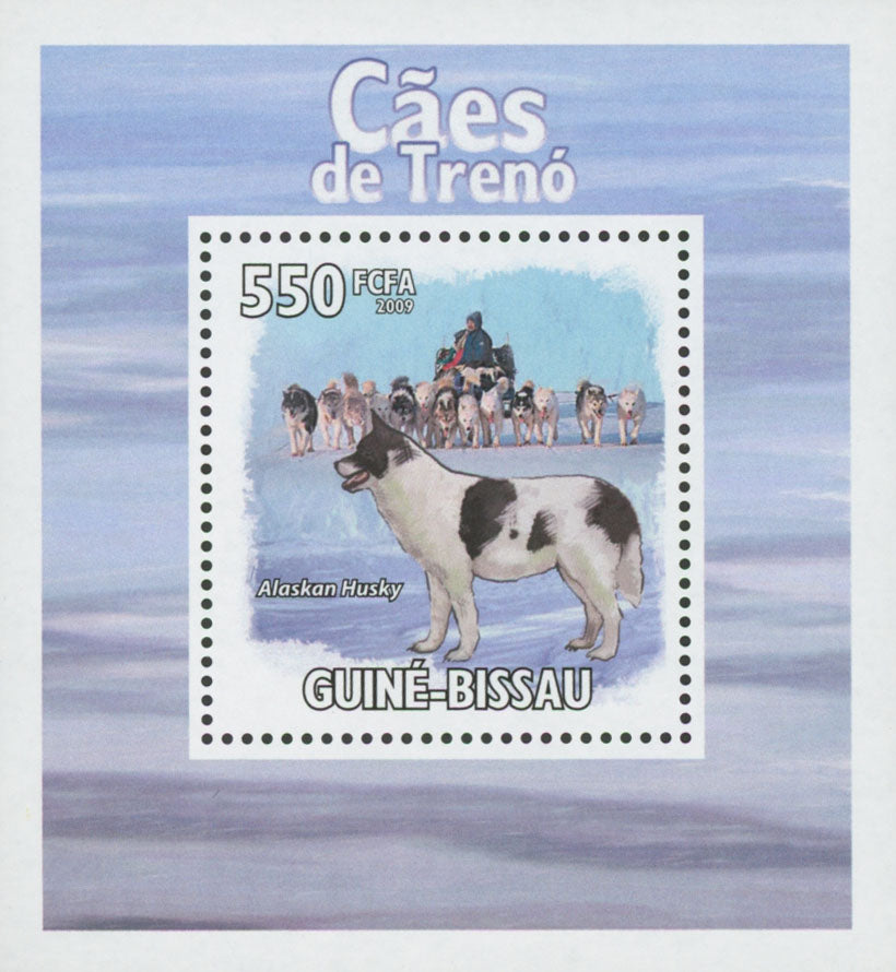 Sled Dog Stamp Alaskan Husky Miniature Sov. Sheet MNH