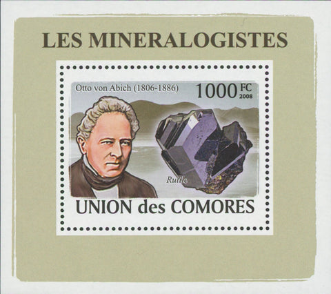 Mineralogist Otto von Abich Mini Sov. Sheet MNH