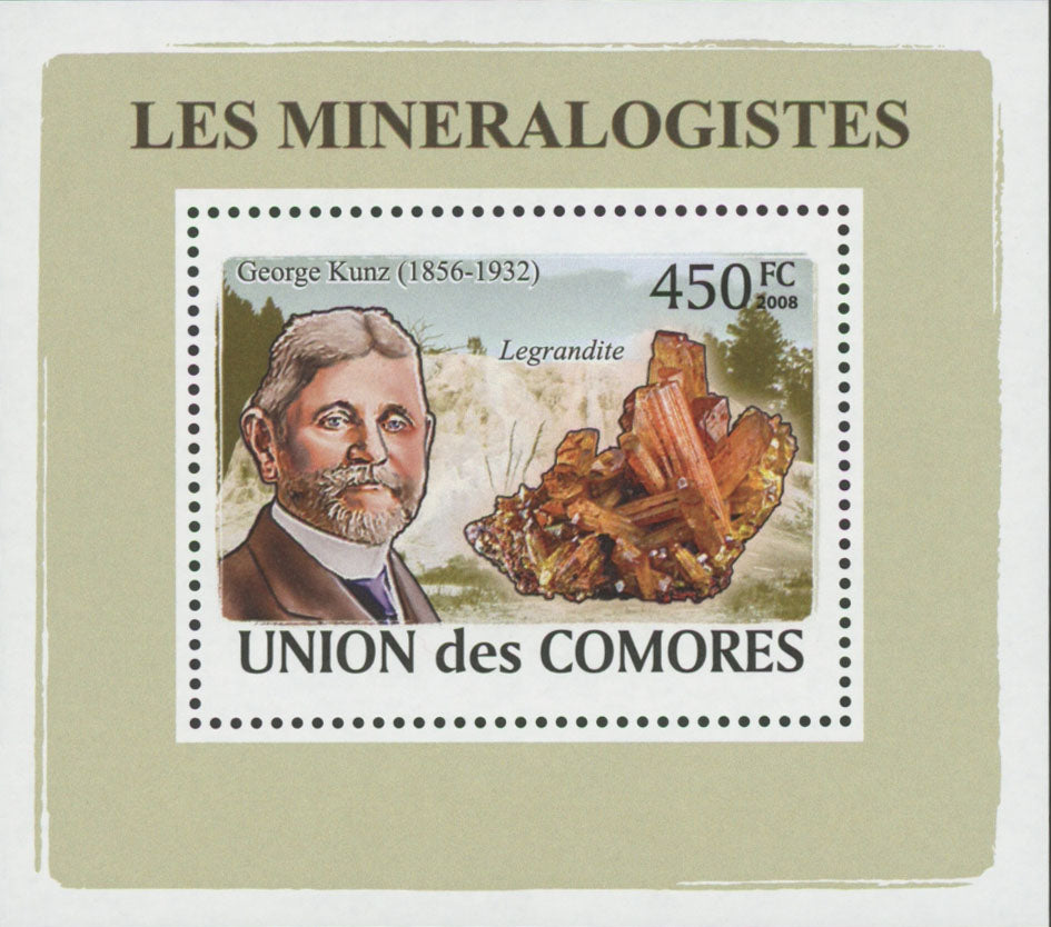 Mineralogist George Kunz Mini Sov. Sheet MNH