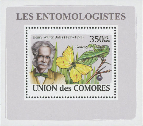 Entomologist Henry Walter Bates Butterfly Mini Sov. Sheet MNH
