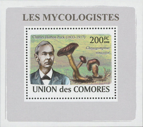 Mycologist Charles Horton Peck Fungi Mushrooms Mini Sov. Sheet MNH