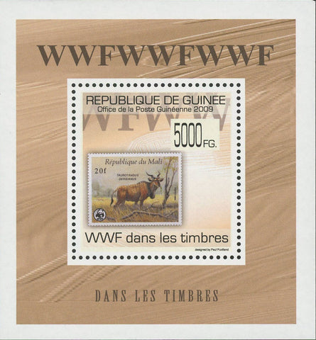 Stamp in a Stamp WWF Taurotragus Mali Mini Sov. Sheet MNH