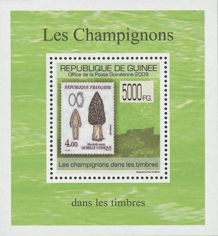 Stamp in a Stamp Mushrooms Fungi France Mini Sov. Sheet MNH