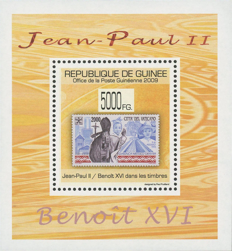 Stamp in a Stamp Pope John Paul II Vatican Mini Sov. Sheet MNH