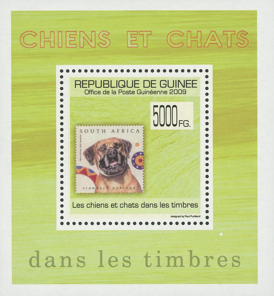 Stamp in a Stamp Dogs and Cats South Africa Mini Sov. Sheet MNH