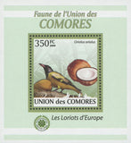 Oriole Bird Stamp Fruits Coconut Mini Sov. Sheet MNH