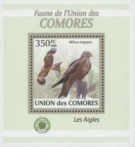 Eagle Bird Stamp Milvis Migrans Flying Mini Sov. Sheet MNH