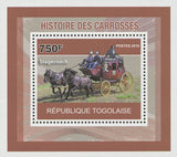 Carriages History Stagecoach Mini Sov. Sheet MNH