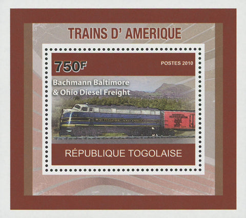 American Trains Bachmann Baltimore Mini Sov. Sheet MNH