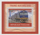 Australian Trains Indian Pacific Mini Sov. Sheet MNH