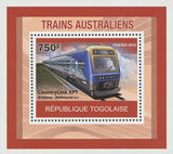 Australian Trains CountryLink XPT Mini Sov. Sheet MNH