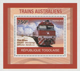 Australian Trains The Ghan Mini Sov. Sheet MNH