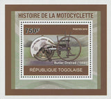 Motorcycle History Butler-Dreirad Mini Sov. Sheet MNH