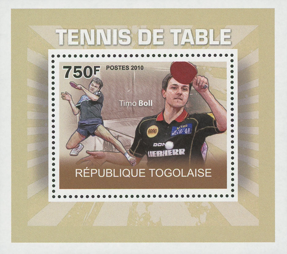 Tennis Table Timo Boll Ping Pong Mini Sov. Sheet MNH