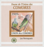 Parrots Agapornis Cana Mini Sov. Sheet MNH