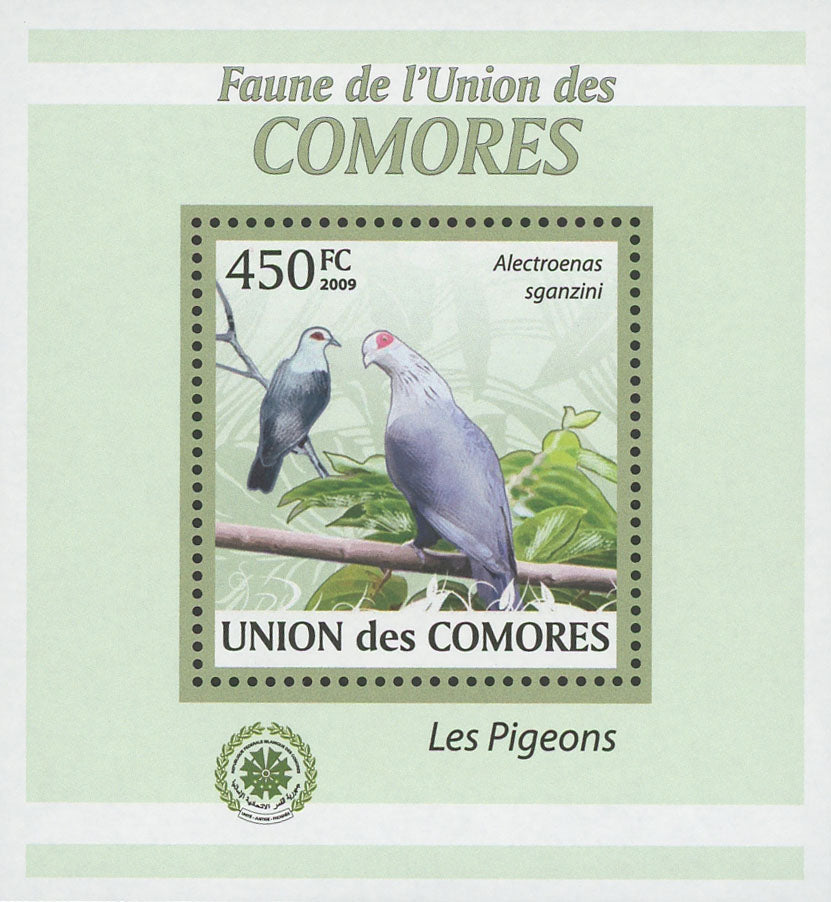Pigeons Stamp Alectroenas Sganzini Birds Mini Sov. Sheet MNH