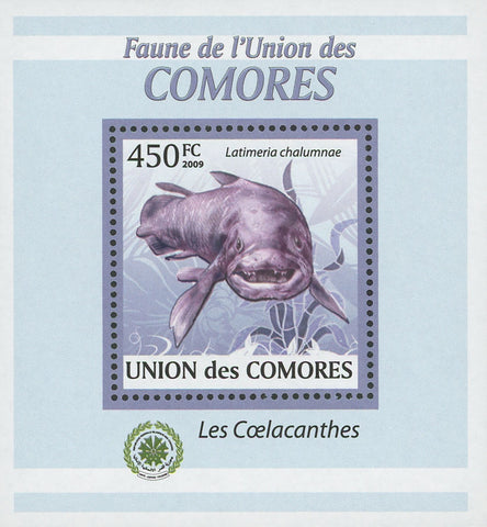 Coelacanths Stamp Latimeria Chalumnae Fish Mini Sov. Sheet MNH